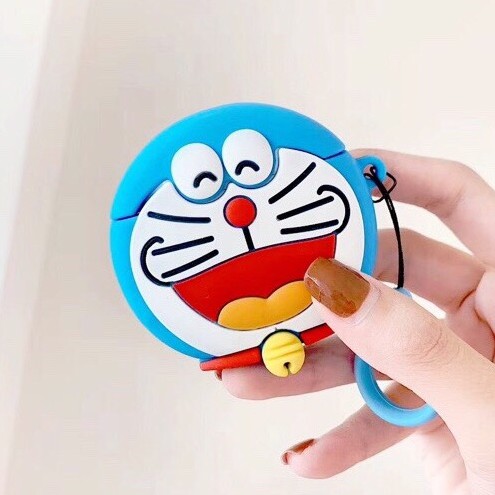 Tặng kèm móc treo case bao vỏ Airpods 1 2 3 Pro Doraemon đựng tai nghe không dây Airpod