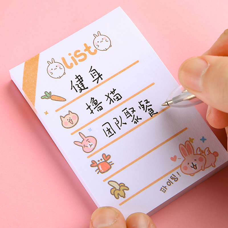 100 Giấy Ghi Chú Hình Thỏ Đáng Yêu