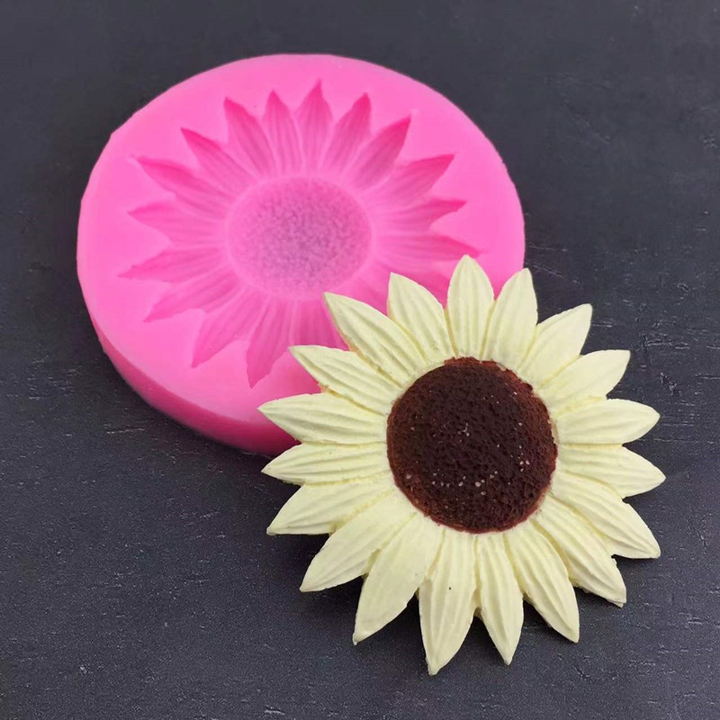 Khuôn Silicone Tạo Hình Hoa Hướng Dương Trang Trí Bánh