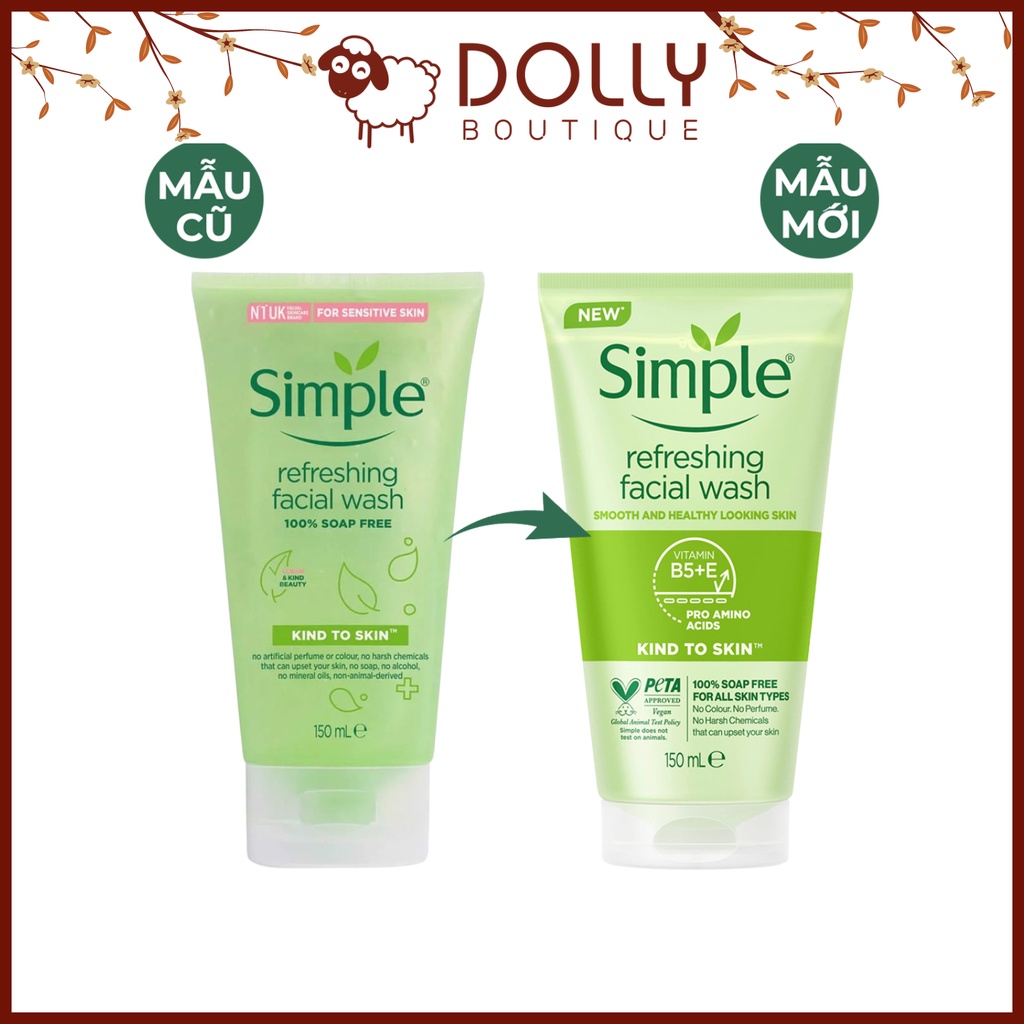 Sữa rửa mặt Simple Refreshing Facial Wash 150ml