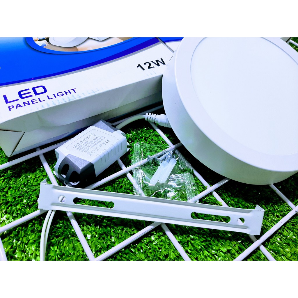 Đèn Led Ốp Trần Tròn/Vuông Nổi 12W Ánh Sáng Trắng Siêu Tiết Kiệm Điện.