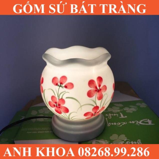 Đèn tinh dầu hoa Bát Tràng - Gốm sứ Bát Tràng Anh Khoa