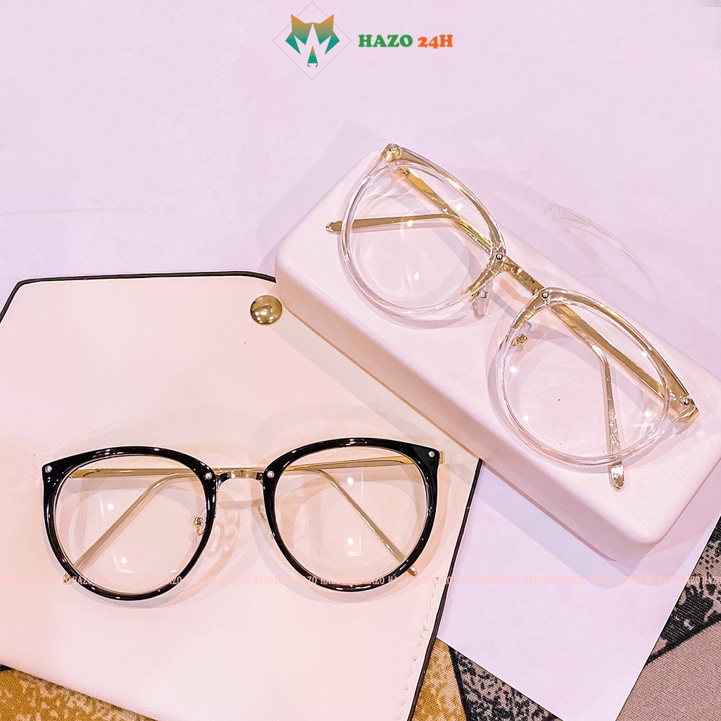 Mắt Kính Gọng Cận Kim Loại Form Tròn M509 Cao Cấp Sang Chảnh Siêu Hot - Hazo