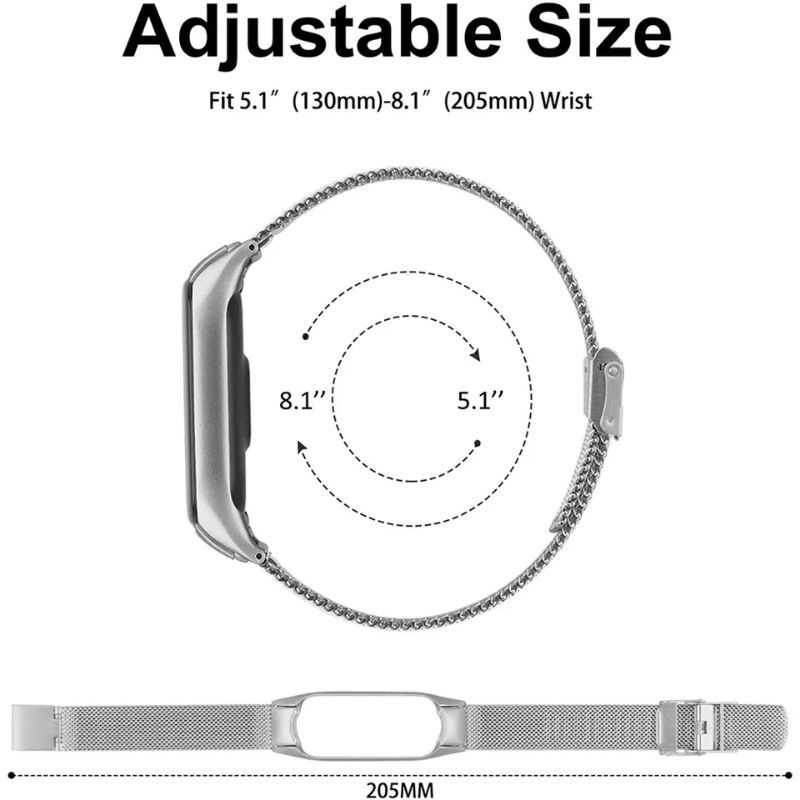 Miband 7 - Dây đeo chất liệu Milanese cao cấp dành cho đồng hồ Xiaomi Miband 7
