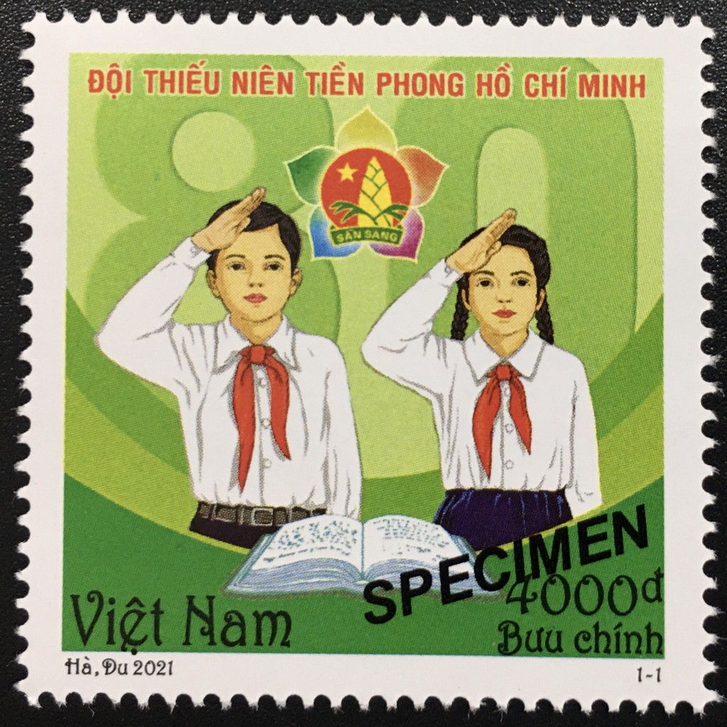 [51228]Tem Việt Nam 2021 SPECIMEN - Đội Thiếu Niên Tiền Phong Hồ Chí Minh.