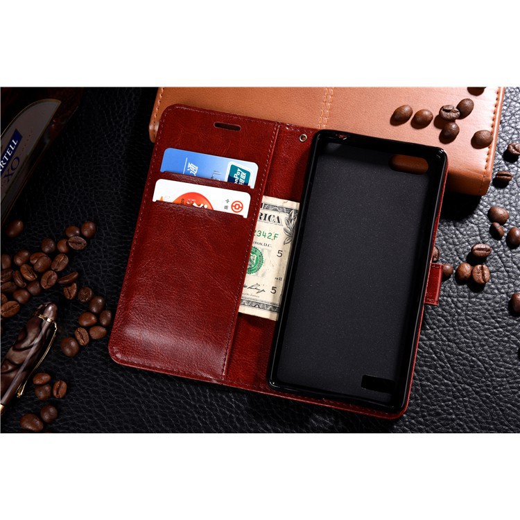 Bao da điện thoại màu trơn có ngăn đựng thẻ cho Oppo R11S R11S+ F5 F7 | BigBuy360 - bigbuy360.vn