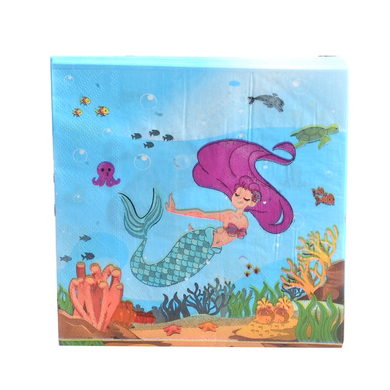 Set 20 Tờ Khăn Giấy In Họa Tiết Xinh Xắn Dùng Để Trang Trí Tiệc