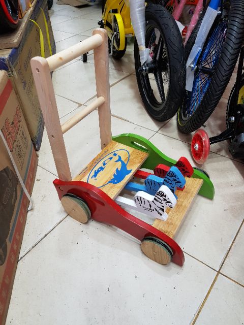 Tập đi gỗ cao cấp IQ toys gỗ trắng đẹp
