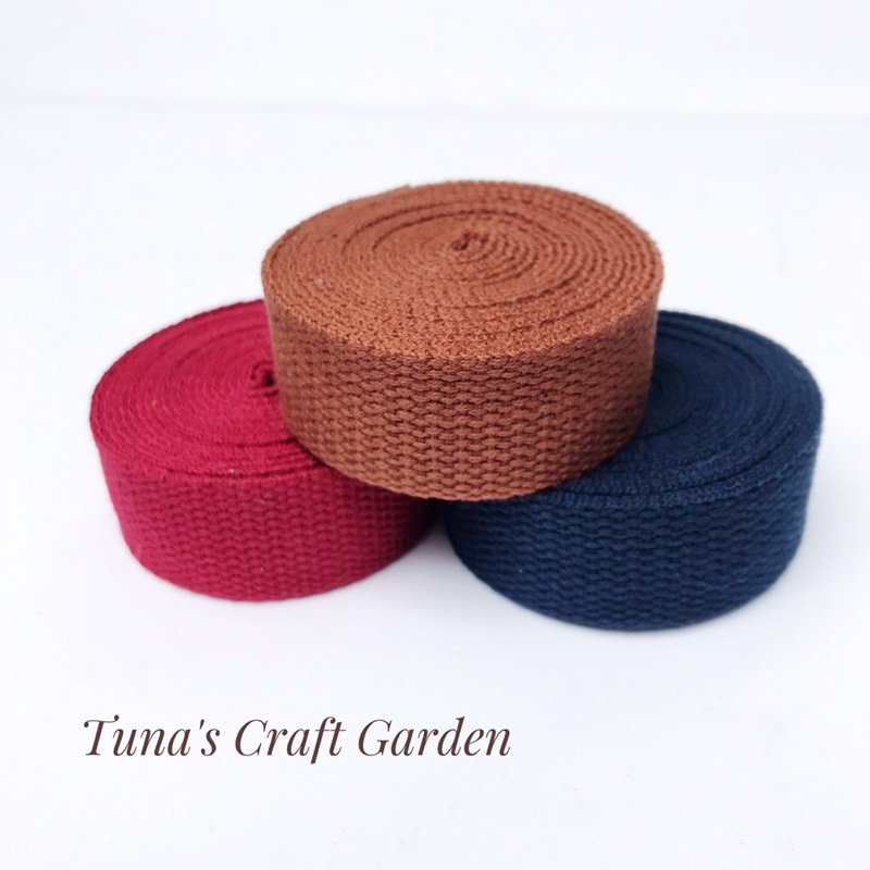 Dây balo, túi xách cotton bản 2cm, 2,5cm, 3,2cm nhiều màu