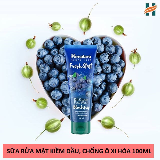 Bộ dưỡng ẩm chống lão hóa Himalaya Blueberry Face Wash 100ml + Oil free gel cream 50ml