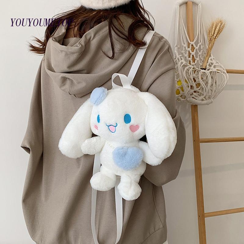 Ba Lô Lông Nhung Họa Tiết Hoạt Hình 3D