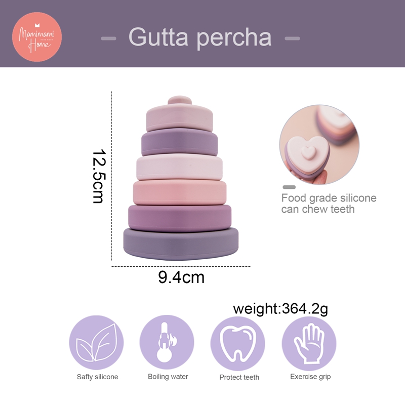 Đồ chơi khối lắp ráp MAMIMAMIHOME bằng silicone cấp thực phẩm giáo dục sớm cho bé
