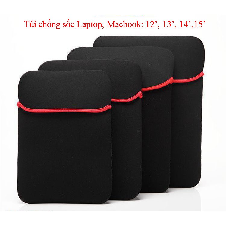 Túi chống sốc Laptop, Macbook mỏng nhẹ 12,13,14,15 inch