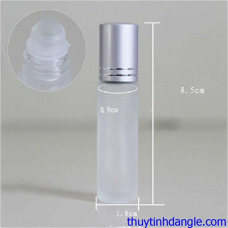 Chai thủy tinh bi lăn mờ 10ml