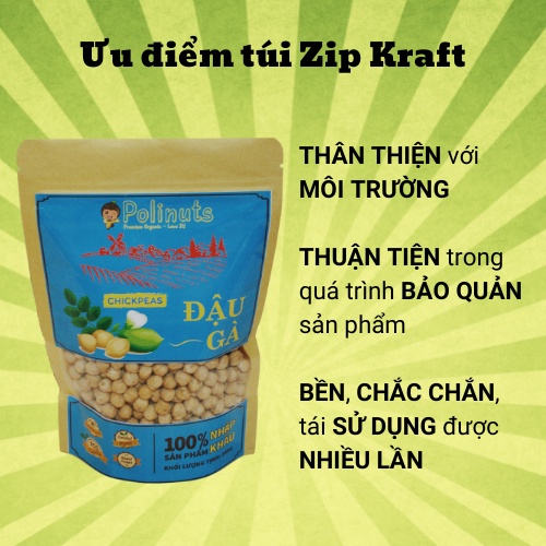 Hạt Đậu Gà Hữu Cơ Polinuts Nhập Khẩu Mỹ Loại Cao Cấp Giá Tốt Túi 200g / 500g