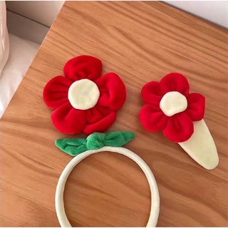 Thanh lý Cài tóc bông hoa đỏ dễ thương