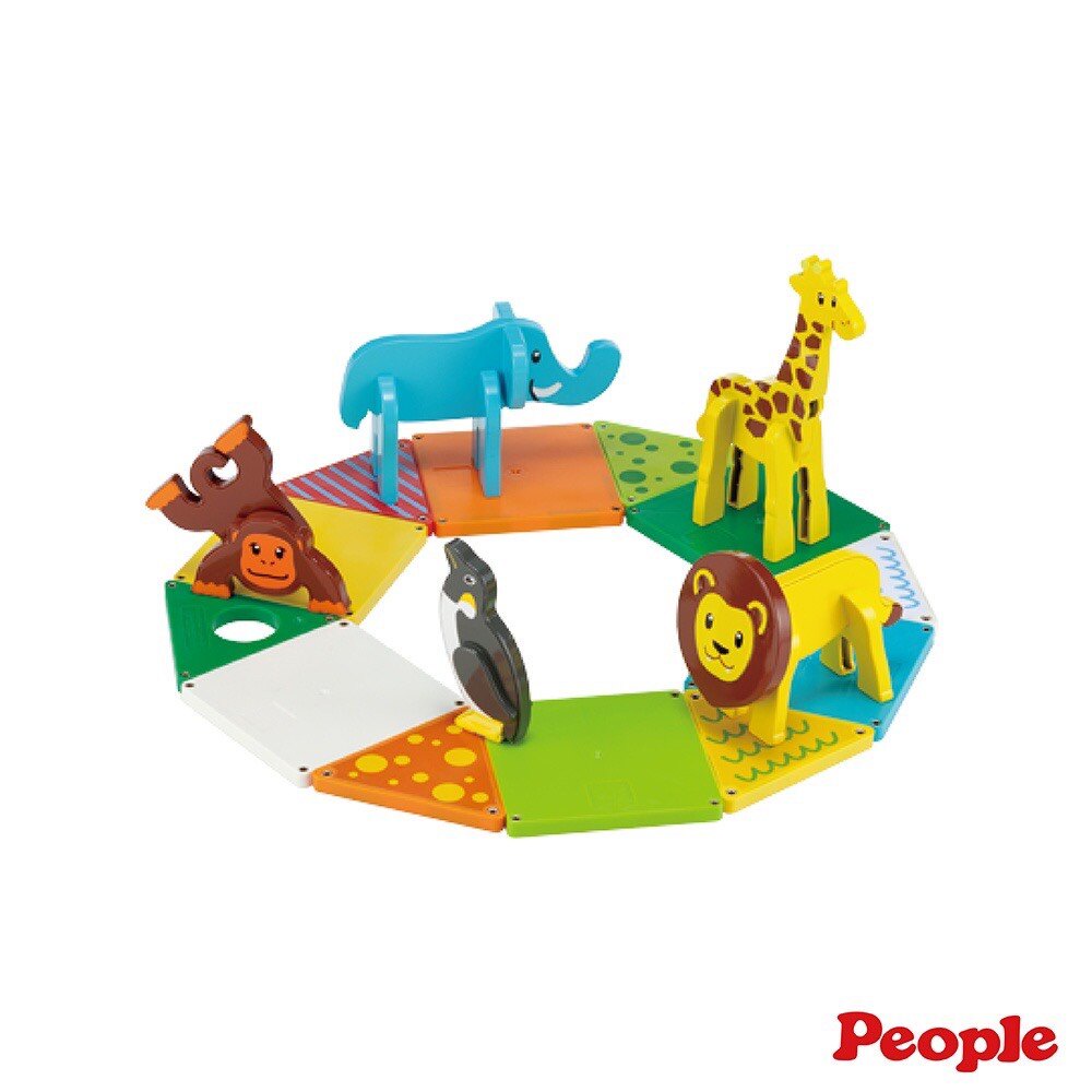 Đồ chơi thông minh cho bé 2 tuổi từ Nhật Bản - Phát triển STEM cho trẻ - Zoo Set PEOPLE PGS130