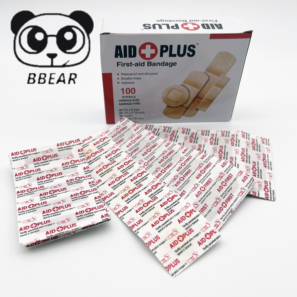 Hộp Băng Keo Cá Nhân 100 Miếng, Gạc Vết Thương, An Toàn Tiện Dụng Cho Gia Đình Và Các Cơ Sở Y Tế