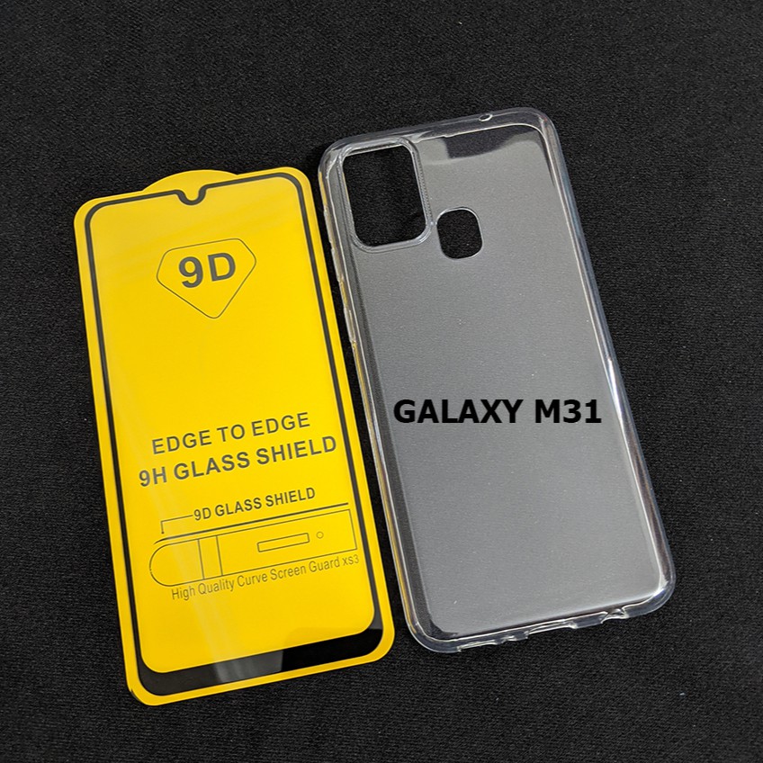 Combo kính cường lực ốp lưng dẻo trong suốt Galaxy M31