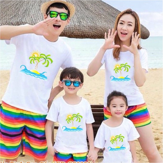 Áo đi biển đẹp cotton loại 1 đủ màu đủ size 6-110kg