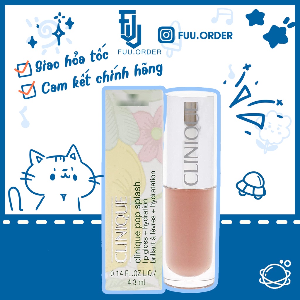 Son bóng Clinique Pop Splash Lip Gloss + Hydration