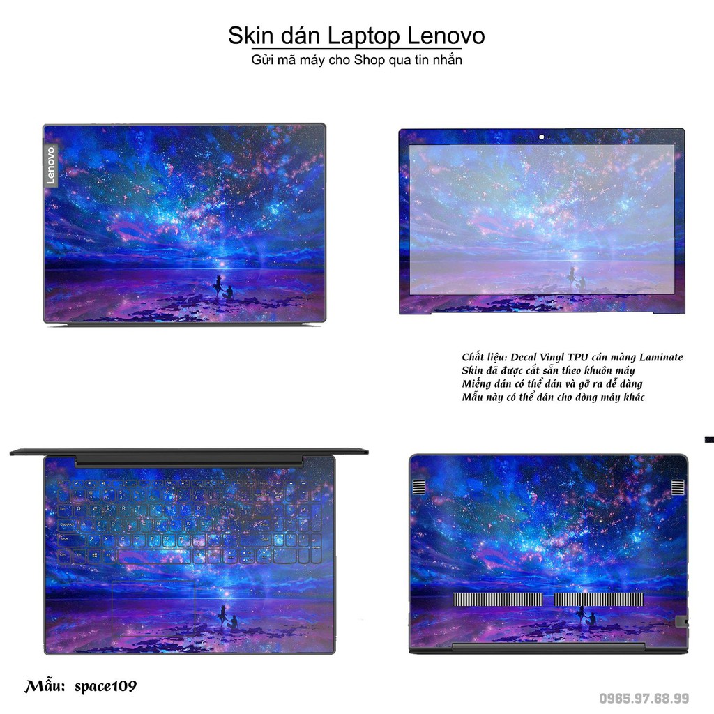 Skin dán Laptop Lenovo in hình không gian nhiều mẫu 19 (inbox mã máy cho Shop)