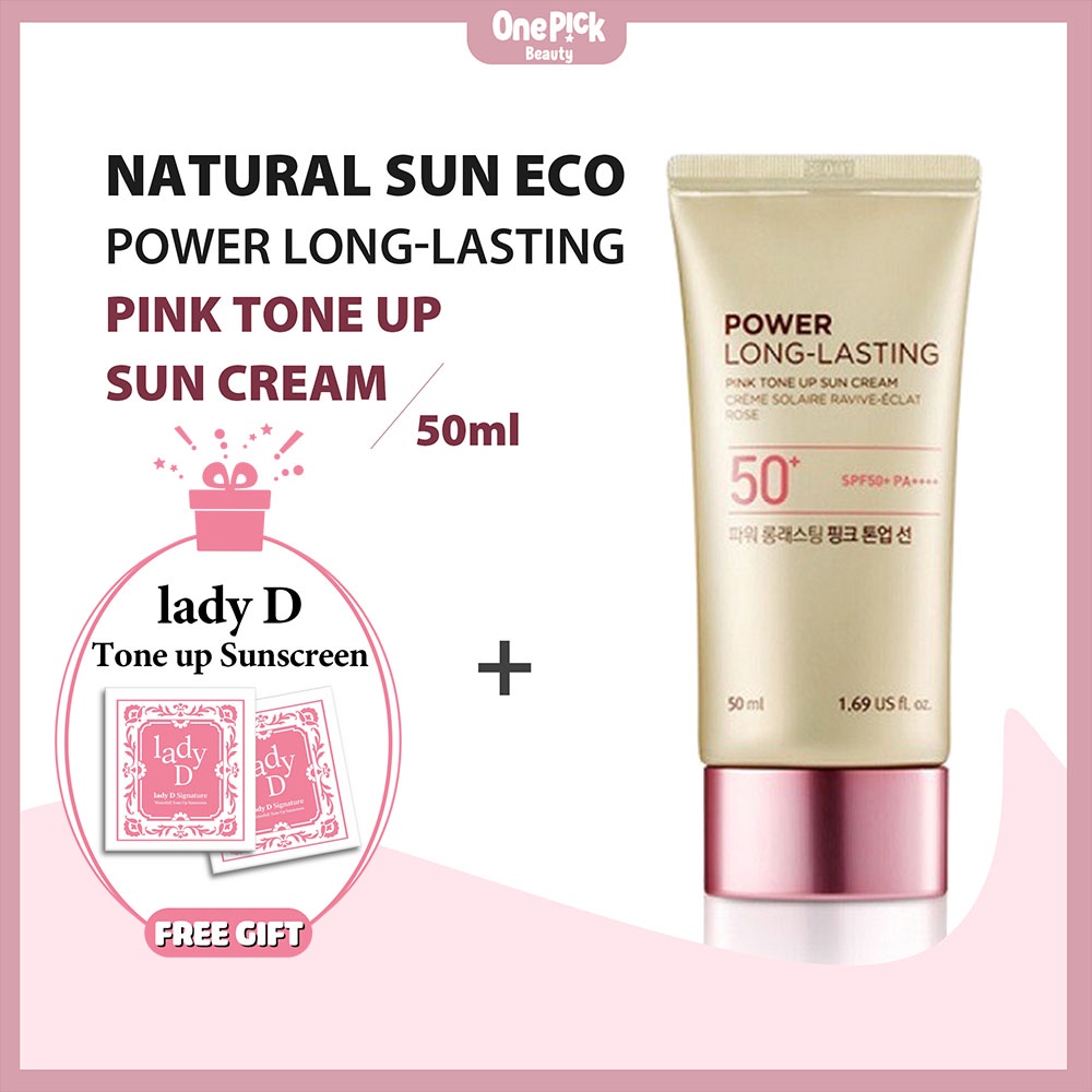 Kem chống nắng nâng tone The Face Shop Pink Tone Up chỉ số chống nắng SPF50+ PA++++, dưỡng trắng da và cải thiện nếp nhăn an toàn cho da nhạy cảm [KEM CHỐNG NẮNG NÂNG TONE POWER LONG LASTING PINK TONE UP SUN CREAM SPF50+ PA++++ 50ML]