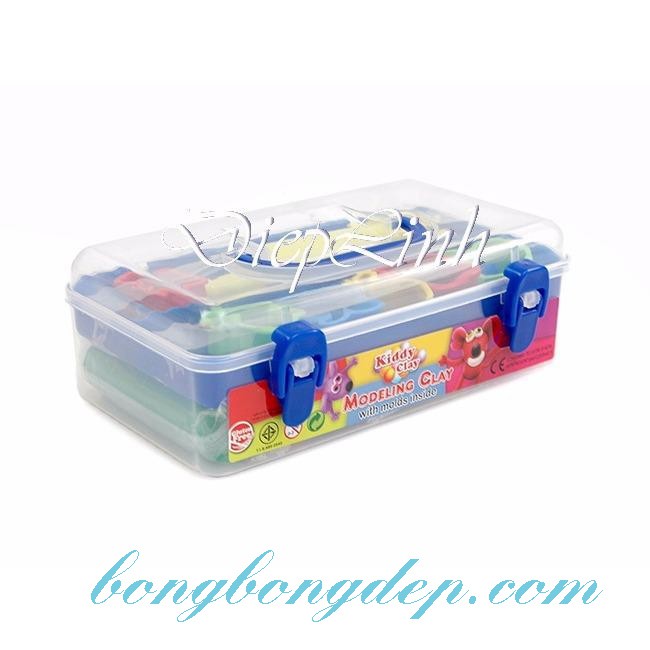 Hộp Đất Nặn Kiddy Clay - 7 Màu Kèm Khuôn