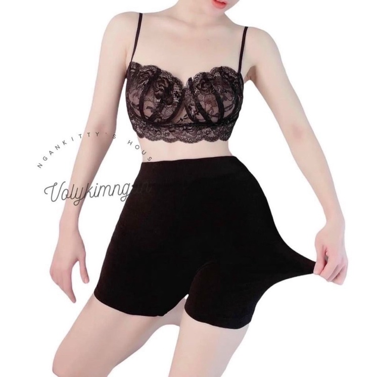 Quần legging đùi co giãn tốt ôm sát eo không lộ vân quần trong - Hasi.dress