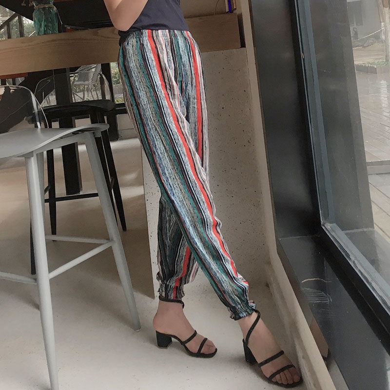 Quần Dài Cotton Ống Rộng In Họa Tiết Thời Trang Dành Cho Nữ | BigBuy360 - bigbuy360.vn