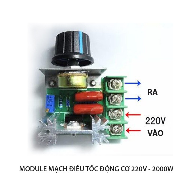 Module mạch chiết áp  2000W-220V cho động cơ, ánh sáng, đèn sưởi