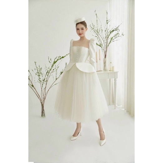 Đầm xoè phong cách quý tộc sang trọng kèm nón đội đầu TRIPBLE T DRESS - size S/M/L - MS174Y