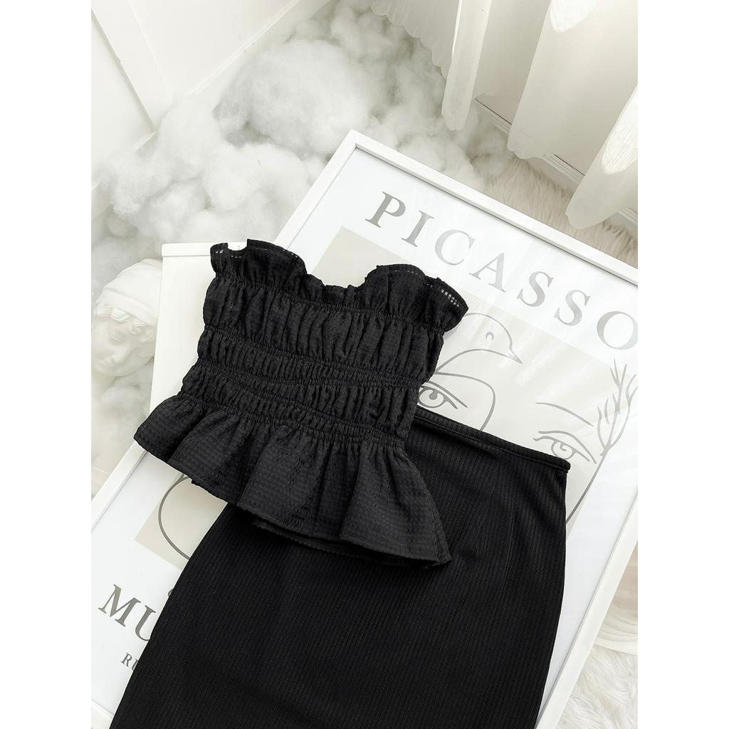 BBSTORE'S Set Dự Tiệc Chân Váy Body Kèm Áo Kiểu Nhún Thun -K1949