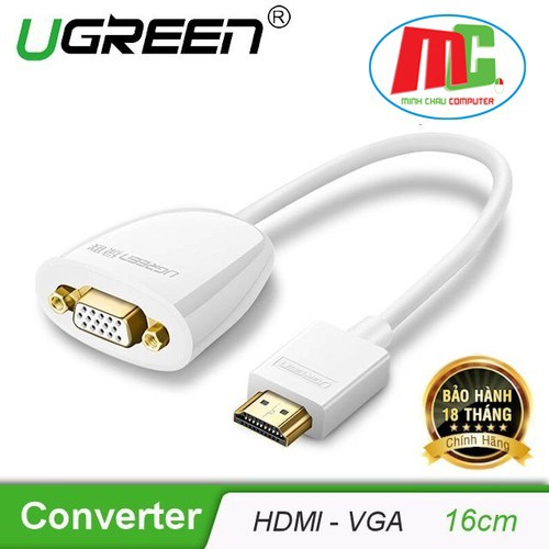 [Mã ELHACE giảm 4% đơn 300K] Cáp Chuyển HDMI Sang VGA Ugreen 40252 - Hàng Chính Hãng