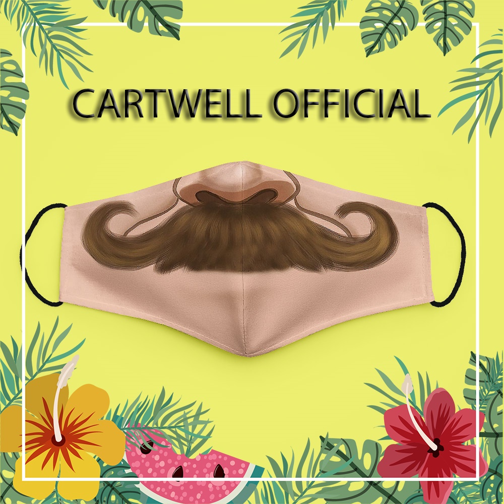 Khẩu trang dễ thương đáng yêu trẻ em vui nhộn thú cưng cho bé Hình Vẽ DRAWN CARTWELL chất liệu vải mềm bảo vệ toàn diện