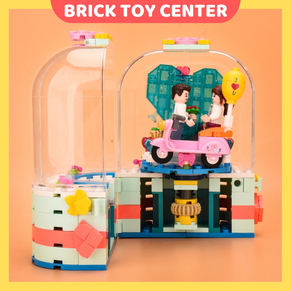 Đồ chơi lắp ráp Sembo block 601133 mô hình hộp xoay quà tặng người yêu 286 chi tiết quà Valentine