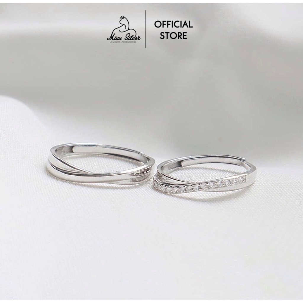 Nhẫn đôi bạc 925 Miuu Silver, nhẫn cặp nam nữ Infinity