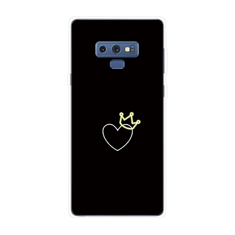 Ốp Lưng Samsung Galaxy Note 8 9 Note8 Note9 TPU mềm Case Cá tính đen tuyền Two