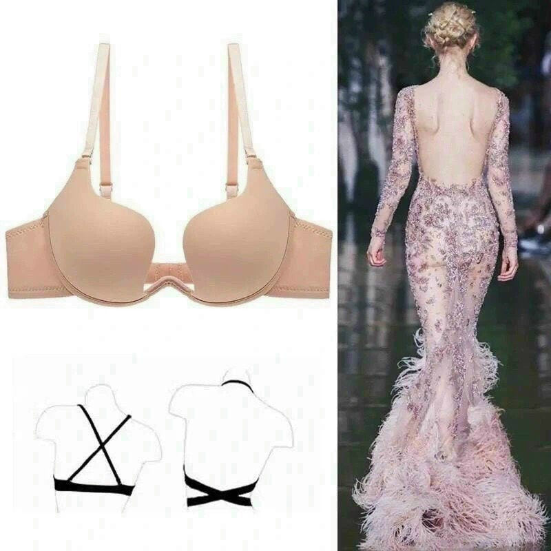 Áo Lót Nâng Ngực Có Gọng Khoét Sâu Chuyên Dụng Mặc Váy Áo Hở Lưng Gợi Cảm Minxu shop ALD