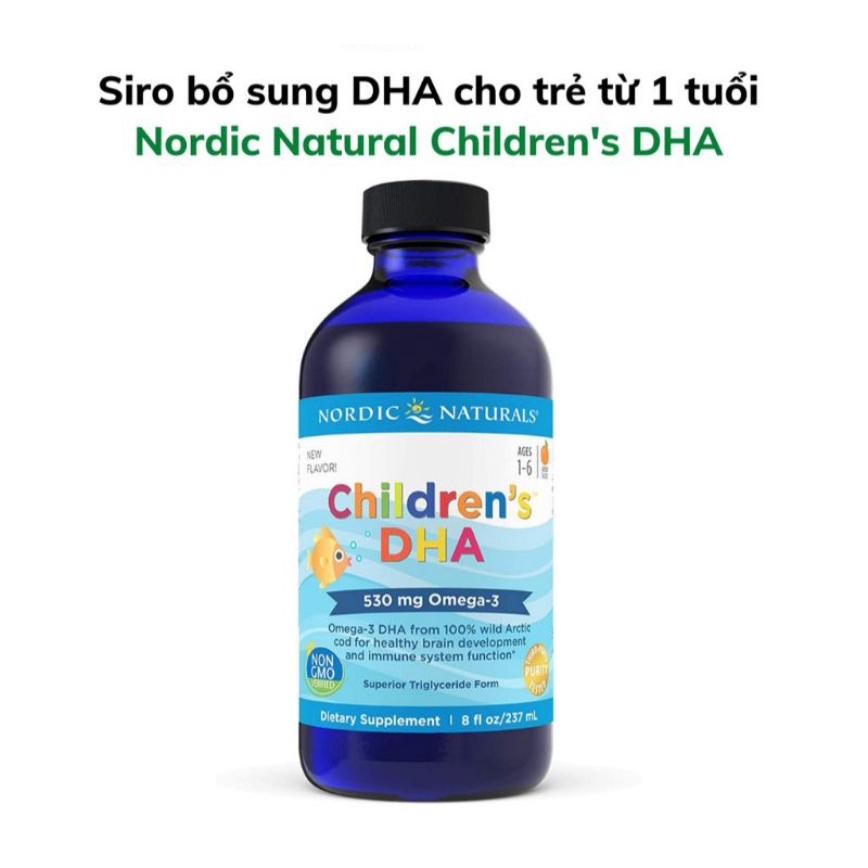 DHA cho trẻ từ 1 - 6 tuổi Children's DHA 530mg Omega 3  Nordic Naturals
