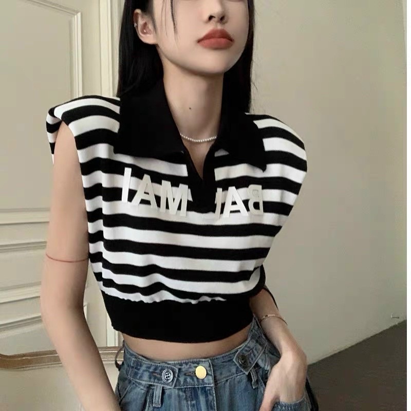 Áo len tay hến BALMAI cổ bẻ len mỏng mặc được mùa hè