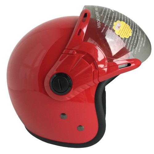 Mũ bảo hiểm trùm 3/4 đầu kính chống lóa cao cấp -  GRS A368K Đỏ  bóng - Vòng đầu 56-58cm - Bảo hành 12 tháng