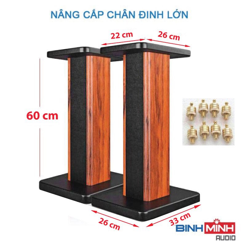 Chân loa gỗ Bookshelf VenzaKTV BM 60 ( cao 60cm, có chân đinh)