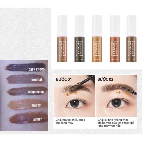 [Hàng trả order, không có dư] Mascara mày Missha