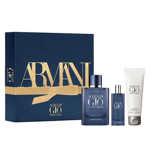 Set 3 món Giiorgio Armani Acqua di Gio Profondo (75ML - 75ML -15ML)