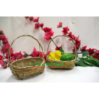 Giỏ tre đan decor, giỏ trang trí bằng tre