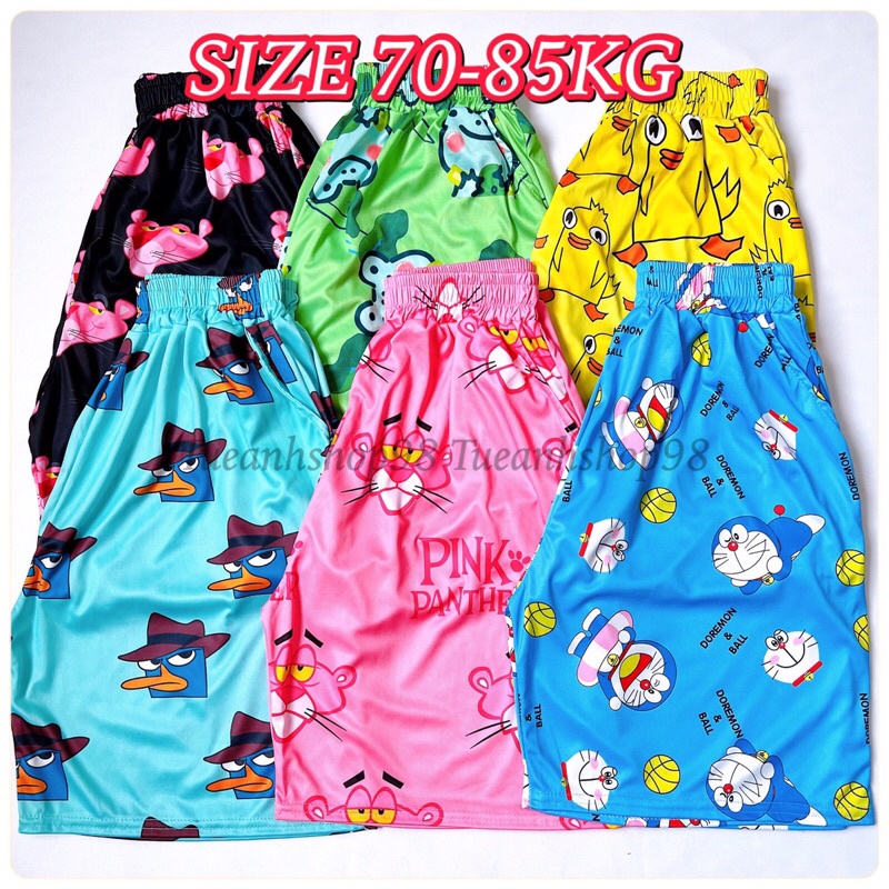 [Mẫu Mới Bigsize 70-85KG] Quần Short Lửng Cartoon Unisex - Quần cute mặc nhà -QUẦN ĐÙI HOẠT HÌNH nam nữ phom rộng | BigBuy360 - bigbuy360.vn