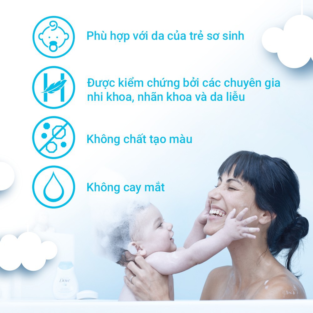 [Chỉ giao KV Miền Bắc] [MKB Gift] Sữa Tắm Gội Toàn Thân Baby Dove Nuôi Dưỡng Chuyên Sâu 200ml