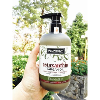 Dầu xả dưỡng sinh ROMACY Astaxanthin Argan Oil 500ml dành cho tóc khô xơ, hư tổn, thiếu sức sống