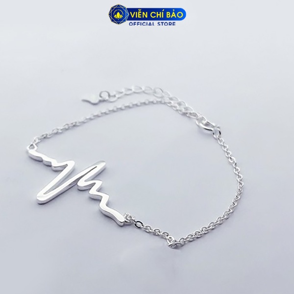 Lắc tay bạc nữ hình nhịp tim vòng tay bạc S925 thời trang phụ kiện trang sức nữ Viễn Chí Bảo L400171
